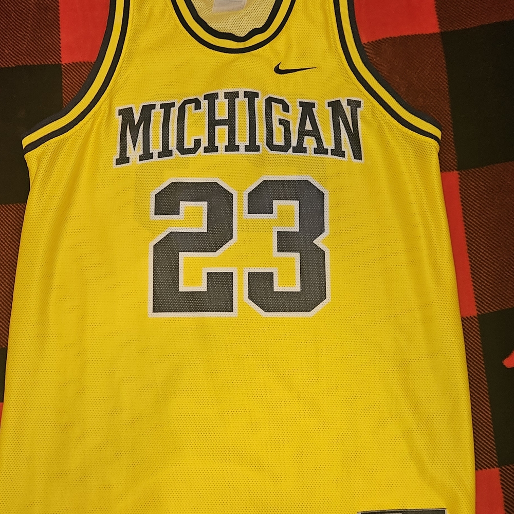Nike Yellow and Black Basketball Jersey